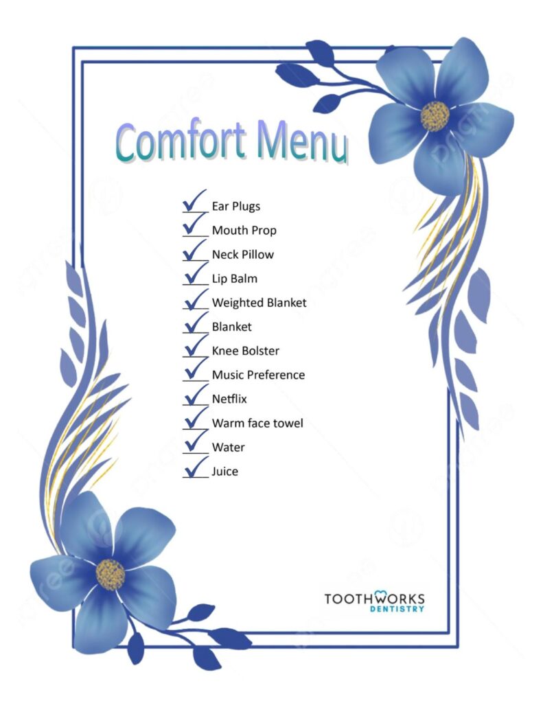 new comfort menu